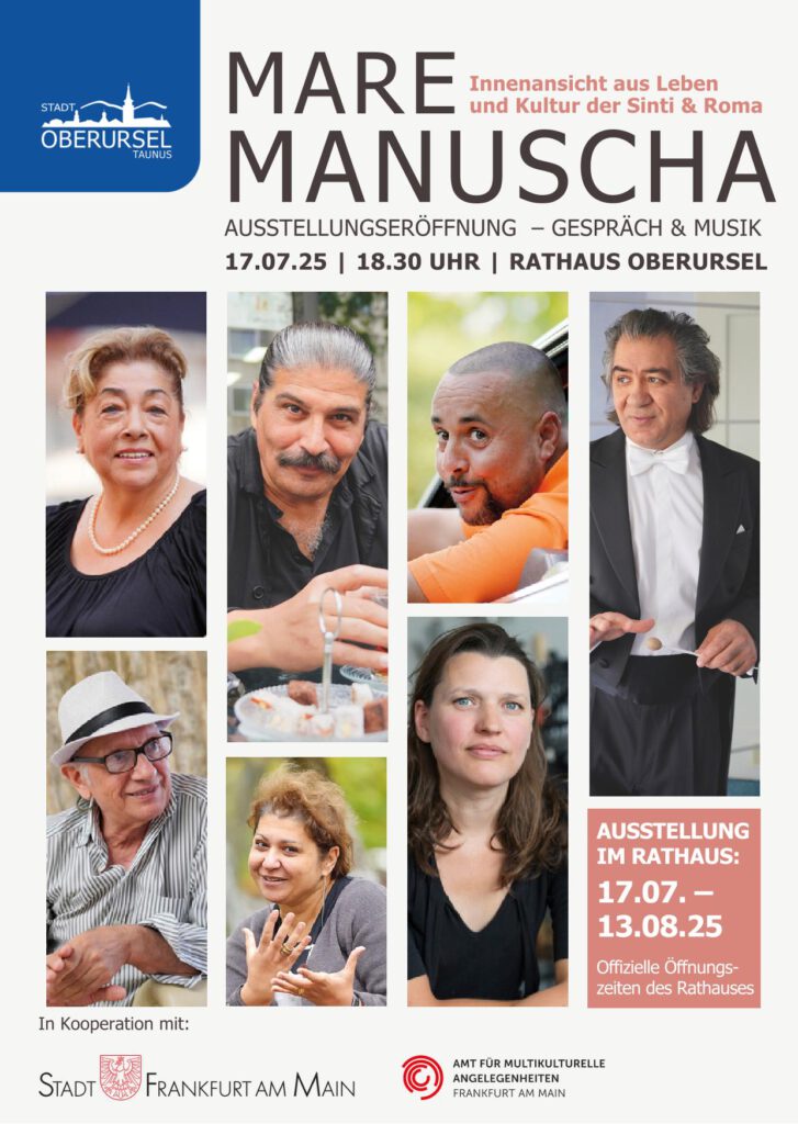 Flugblatt Ausstellung Mare Manuscha, Seite 1